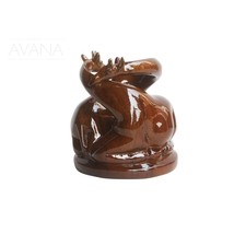 Giraffe Circle of Love West African Marina Wood Hand Carved Wildlife Centerpiece - £158.57 GBP