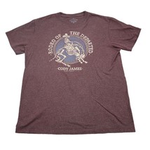 Cody James Shirt Mens L Brown Rodeo Of The Departed Short Sleeve Crew Neck Tee - $18.69