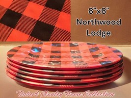 8&quot;x8&quot; Melamine Plates Robert Stanley Home Collection Northwood Lodge 201... - £31.61 GBP