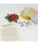 Monopoly Board Game Replacement Pieces Paper Money Classic 1970’s - $163.55 MXN