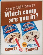 Dairy Queen Poster Blizzard Oreo S&#39;mores 22x28 dq2 - £11.86 GBP