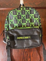 Childs Minecraft Creeper 2 Pocket Backpack Rocket Racoon Key Chain Small Pack - £11.59 GBP