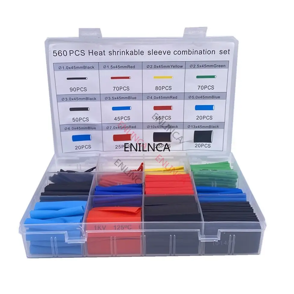 Sporting 127-750pcs Heat-shrink Tubing Thermoresistant Tube Heat Shrink Wrapping - £23.90 GBP