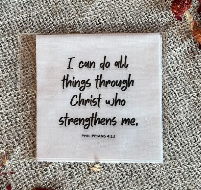 5&quot; Precut Squares - 10 Precut Bible Verse Quilt 5in Fabric Precuts M203.42 - $15.00