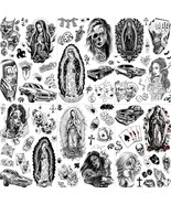 6 Sheets Chicano Temporary Tattoos For Women Men Adults Halloween Face M... - £17.67 GBP