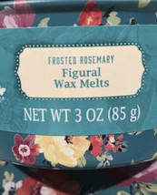 2 Tins-Pioneer Woman Frosted Rosemary Figural Wax Melts 3.0 Oz-10 pieces each - £7.56 GBP