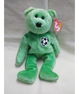 Ty Beanie Baby &quot;KICKS&quot; the Soccer Bear - NEW w/tag - Retired - £4.72 GBP
