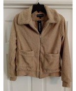 NWT  EILLY BAZAR FLEECE JACKET S TAN ZIPPED POCKETS - $14.85