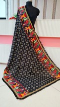 Bridal Dupatta Silk Chiffon with heavy embroidery &amp; mirror-work women Chunni BD1 - £29.04 GBP