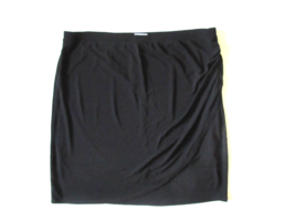 NWT Lane Bryant Collection Black Full Figure Ruched Faux Wrap Jersey Skirt 26 - £14.99 GBP