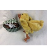 Folkmanis Hand Puppet Duck Plush And bunnies in basket lot  - £19.46 GBP