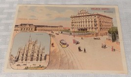 Cool vintage early 1900&#39;s Italy The Palace Hotel Milano postcard - £7.83 GBP