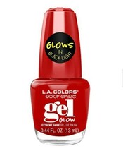 L.A. Colors Glows Color Craze Gel Nail Polish Vampire Red New Halloween - £7.47 GBP