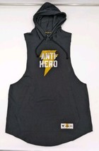 Mens Under Armour Project Rock Black Adam Anti-Hero Sleeveless Hoodie Me... - $29.69