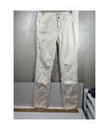 Free People Ivory White Corduroy Skinny Ribbed Jean Pant Slacks Womens S... - $27.45
