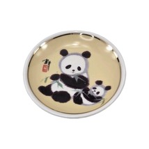Davanchi Fine China Small Plate Sauce Dish Ceramic PANDA BEAR Design Rep... - $6.06