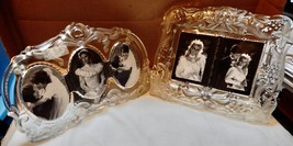 Mikasa Wedding Crystal Picture Frames 2ea 4”x3” Pic Germany Clear &amp; Fros... - $742.23 MXN