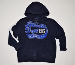 Boys Sz 4 5 XS GAP Kids Athletic Dept Zip Up Hoodie Sweatshirt Blue - $9.99
