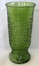 Soreno Avocado Glass 9½&quot; x 4½&quot; Hollow Footed Vase;IDEAL FOR TALL FLOWERS/B - £19.60 GBP
