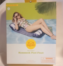 Sun Squad Inflatable Hammock Pool Float 41 1/4&quot; Long x 27 9/16&quot; x 5 1/2&quot; - £8.40 GBP