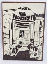 Vintage Star Wars R2-D2 Woodcut Wood Block Print Die Original Artwork - £188.67 GBP