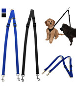 2 Pack Dog Pet Coupler Leash Double Dual Nylon Walking Dogs Leash No Tan... - £26.72 GBP