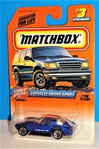 Matchbox 1998 Stars &amp; Stripes Series #3 Corvette Grand Sport Blue NEW DECO - $3.96