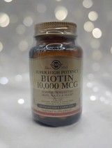 Solgar Super High Potency Biotin 10,000 mcg 60 Vegetable Capsules EXP 02... - $13.85