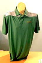 Columbia Polo Shirt Men's Size L Omni-Wick SPF 30 Oregon Ducks Logo Green/Gray - $34.64