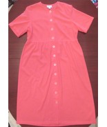 The Tog Shop Women&#39;s Maxi Dress Short Sleeve Size Large Pink Button Fron... - £11.76 GBP