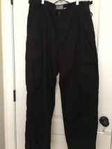 Jet Lag Men&#39;s Black Cargo Pants Pockets Work Casual Size XL - £29.95 GBP