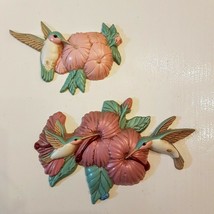 Homco Hummingbird Wall Plaque Set #3303 Burwood 1993 Granny Cottage Chic *READ* - £11.79 GBP