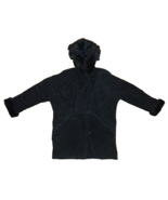 J. Percy for Marvin Richards Jacket S Black Suede Hood Faux Fur Lined - $109.74 CAD