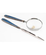Silver Enamel Guilloche Magnifying Glass and Letter Opener Set Sheffield - €768,23 EUR