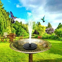 Outdoor Solar Powered Floating Bird Bath Water Fountain Pump Garden Pond Pool US - £8.02 GBP