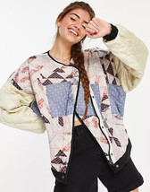 Free People Rudy Quilted Bomber Jacket Dolman Sleeve Boho L NWT $298 - $175.00