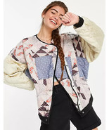 Free People Rudy Quilted Bomber Jacket Dolman Sleeve Boho L NWT $298 - $239.34 CAD