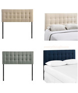 King Fabric Headboard Button Tufted Upholstered Beige, Gray, White, Navy... - €219,93 EUR