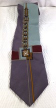 Art Deco Silk Tie 100% Silk Made In Italy By Boelder Milwaukee - $9.49