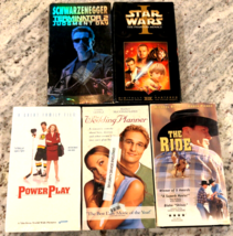 5 VHS Lot: Star Wars Phantom Menace, Terminator 2, The Ride, Power Play, Wedding - £5.18 GBP