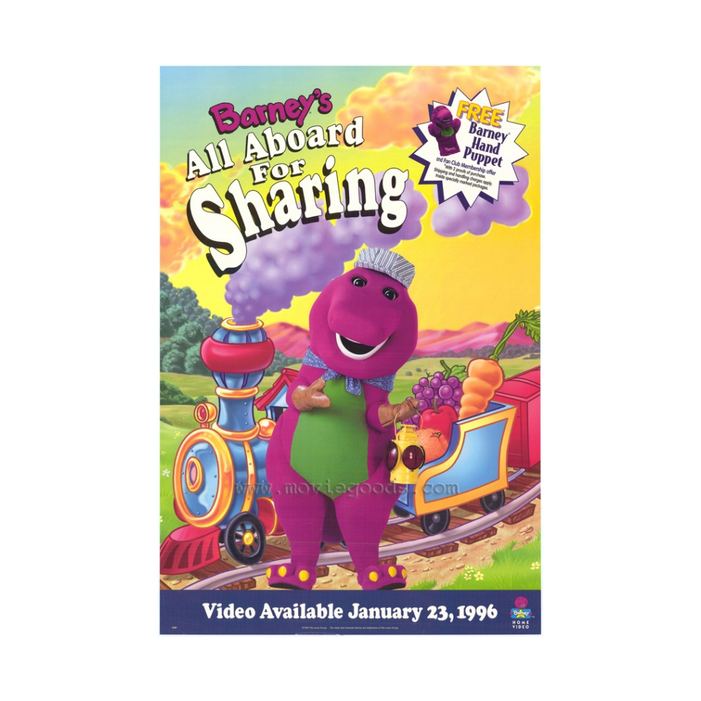 Barneys All Aboard for Sharing Movie Poster - 27 x 40 in. - $48.66