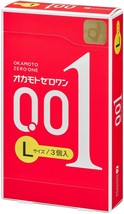 OKAMOTO ZERO ONE 0.01 mm super slim L size Condom High quality 3pcs - $14.86