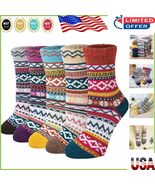 Cozy Cabin Wool Socks for Women - 5 Pairs of Soft Thick Knit Winter Boot... - $21.25 CAD