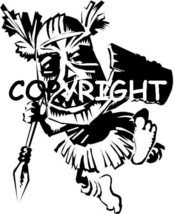 African Warrior Tribesman New Mounted Rubber Stamp - $5.50