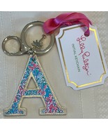 Lilly Pulitzer Initial Letter A Palm Tree Keychain Handbag Charm NWT - $19.00