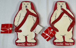 Vintage 1995 Coke Coca Cola Flip Flops Sandals Red Polar Bear Beach Footwear - £31.04 GBP