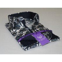 Men Shirt J.Valintin Turkey Usa 100% Egyptian Cotton Axxess Style A113-11 Blue image 6