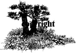 Foliage Under Trees New Mounted Rubber Stamp - $6.50