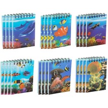 24 Spiral Notebook For Note Taking Lined Paper Kids Party Favor, 3D Ocea... - £30.25 GBP