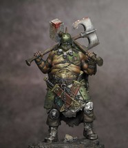 1/24 75mm Resin Model Kit Barbarian Monster Head Hunter Unpainted - £10.33 GBP